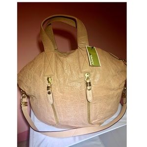 orYANY Petal Leather Knight Zipper Detail Tote